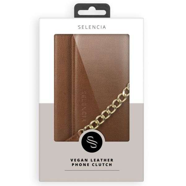Selencia Uitneembare Vegan Lederen Clutch Galaxy S21 Plus - Bruin / Braun  / Brown