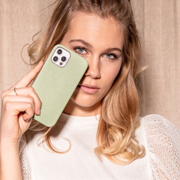 Selencia Gaia Slang Backcover Samsung Galaxy S21 Plus - Groen / Grün  / Green