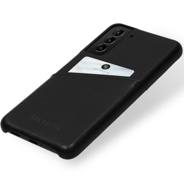 Selencia Vayu Vegan Lederen Backcover Samsung Galaxy S21 Plus - Zwart / Schwarz / Black