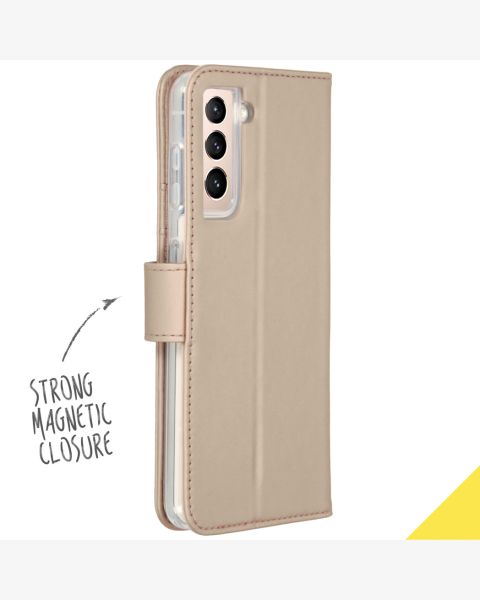 Wallet TPU Klapphülle für das Samsung Galaxy S21 Plus - Gold
