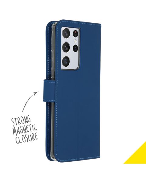 Wallet TPU Klapphülle für das Samsung Galaxy S21 Ultra - Dunkelblau