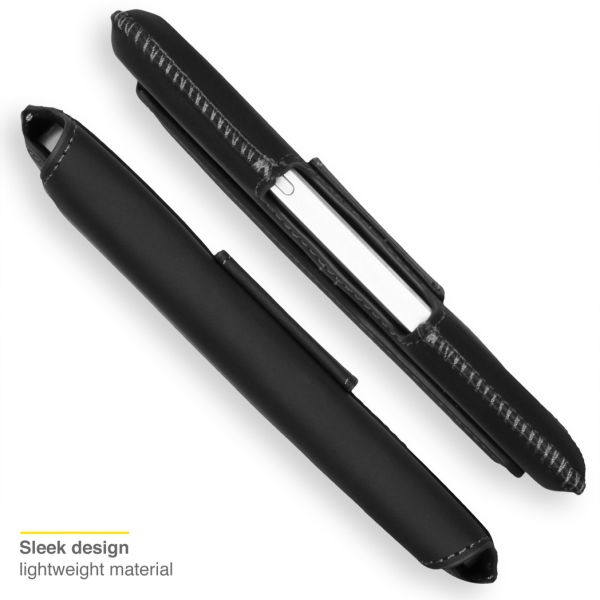 Accezz Real Leather Belt Case - Maat L - Zwart / Schwarz / Black