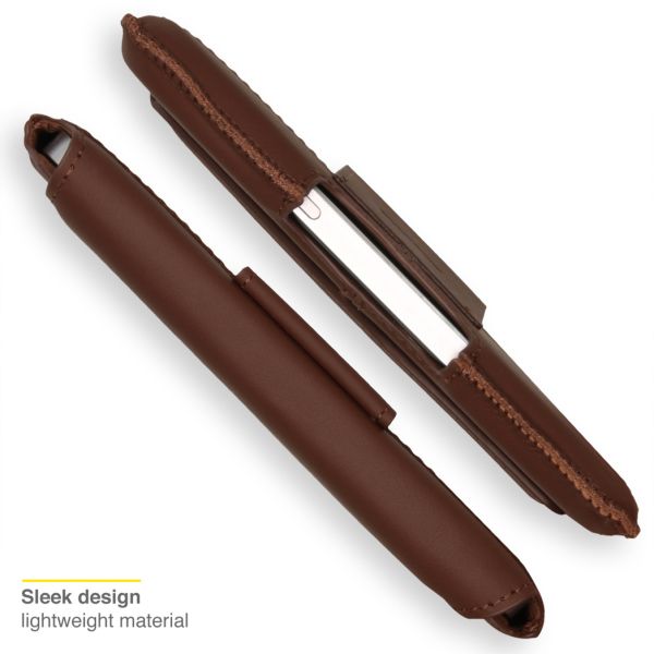 Accezz Real Leather Belt Case - Maat L - Bruin / Braun  / Brown