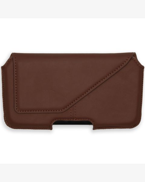 Accezz Real Leather Belt Case - Maat L - Bruin / Braun  / Brown