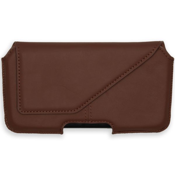 Accezz Real Leather Belt Case - Maat L - Bruin / Braun  / Brown