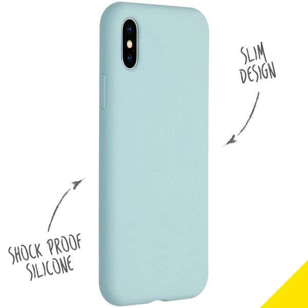 Liquid Silikoncase für das iPhone Xs / X - Hellblau
