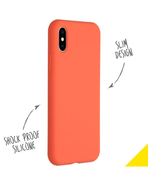 Liquid Silikoncase für das iPhone Xs / X - Nectarine