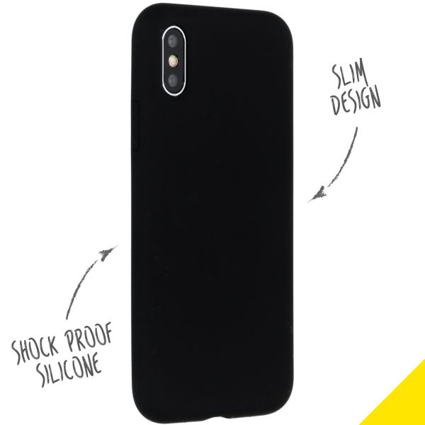 Liquid Silikoncase Schwarz für das iPhone Xs / X