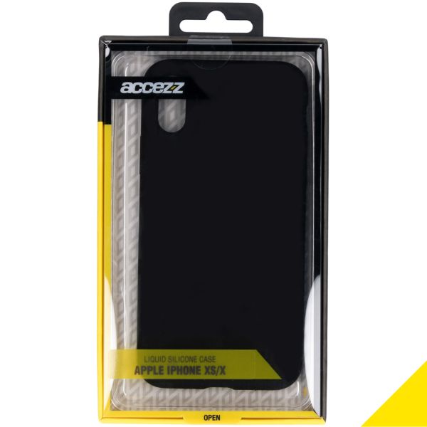 Liquid Silikoncase Schwarz für das iPhone Xs / X