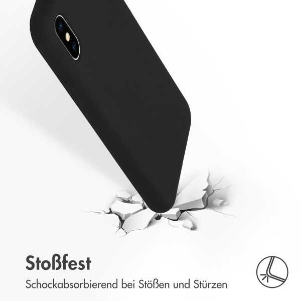 Liquid Silikoncase Schwarz für das iPhone Xs / X