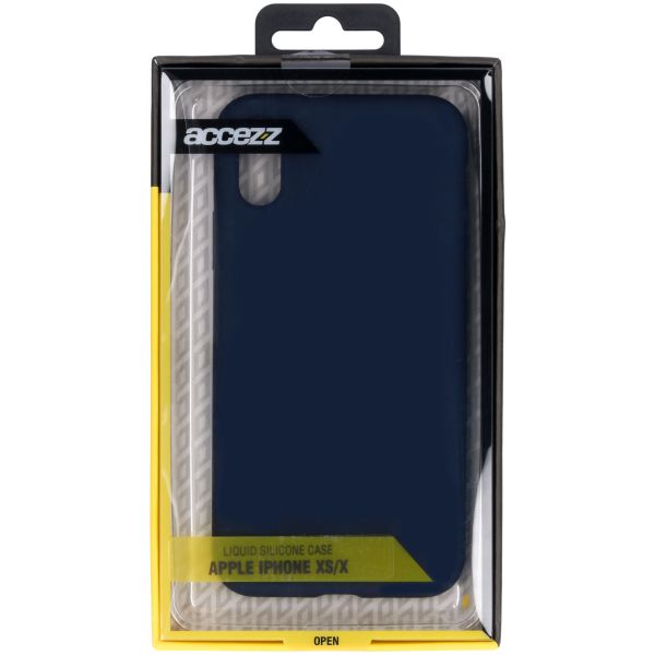Liquid Silikoncase Blau für das iPhone Xs / X