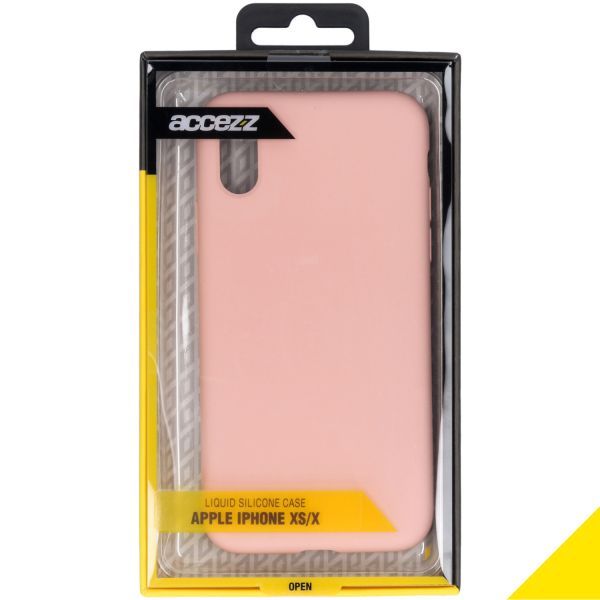 Liquid Silikoncase Rosa für das iPhone Xs / X