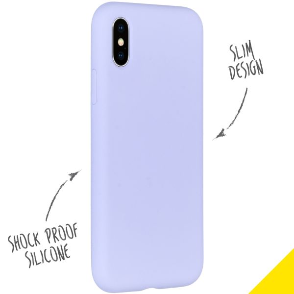 Liquid Silikoncase Lila für das iPhone Xs / X