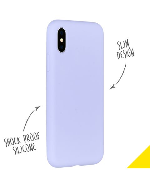 Liquid Silikoncase Lila für das iPhone Xs / X