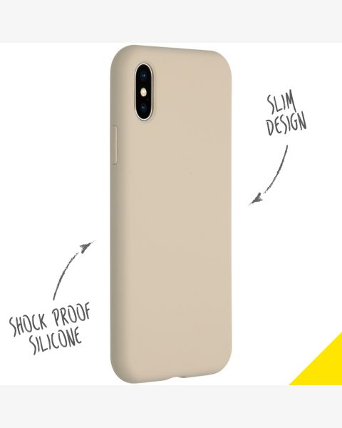 Liquid Silikoncase für das iPhone Xs / X - Stone