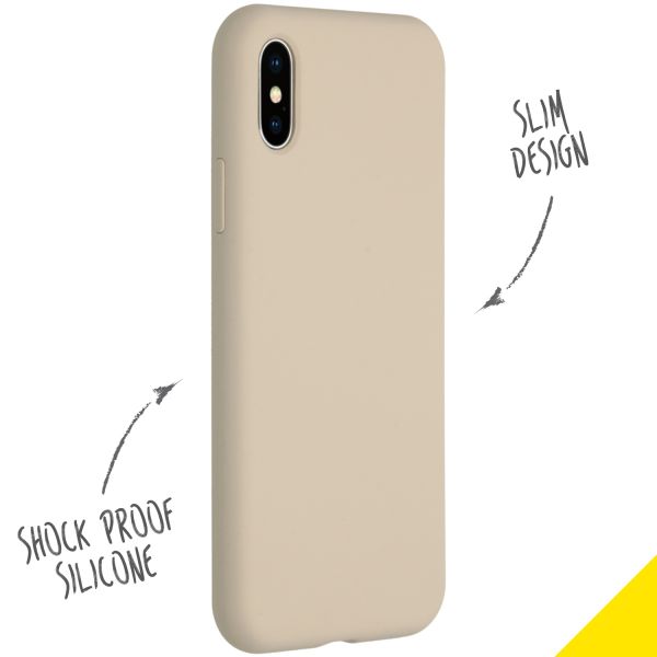 Liquid Silikoncase für das iPhone Xs / X - Stone