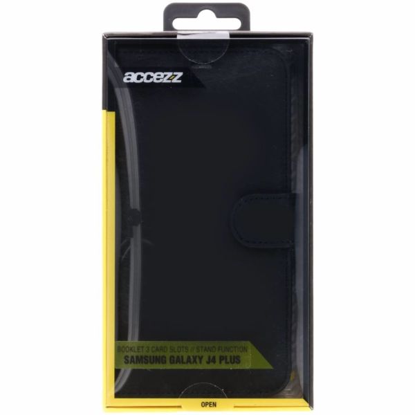 Wallet TPU Klapphülle Schwarz für das Samsung Galaxy J4 Plus