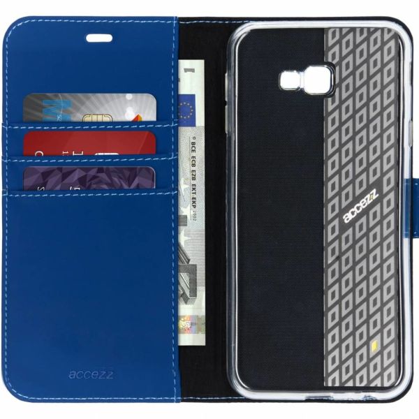Wallet TPU Klapphülle Blau für das Samsung Galaxy J4 Plus