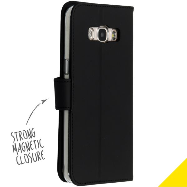 Schwarzes Wallet TPU Klapphülle für das Samsung Galaxy J5 (2016)