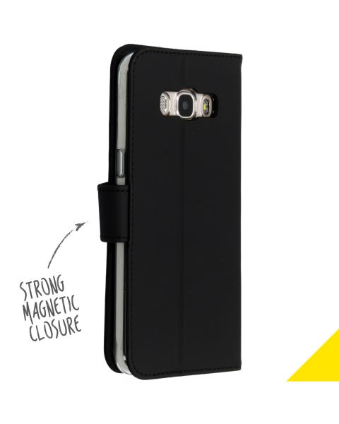 Schwarzes Wallet TPU Klapphülle für das Samsung Galaxy J5 (2016)