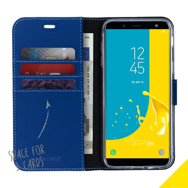 Wallet TPU Klapphülle Blau für das Samsung Galaxy J6