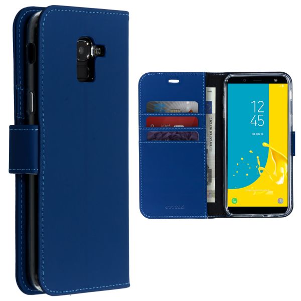 Wallet TPU Klapphülle Blau für das Samsung Galaxy J6