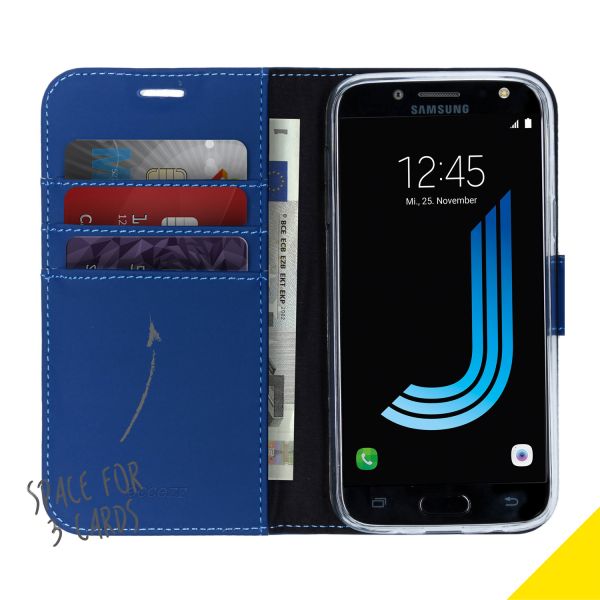 Blaues Wallet TPU Klapphülle für das Samsung Galaxy J7 (2017)