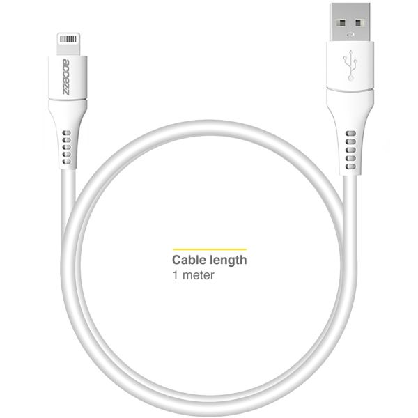 MFI-zertifiziertes Lightning- auf USB-Kabel - 1 m - Weiß