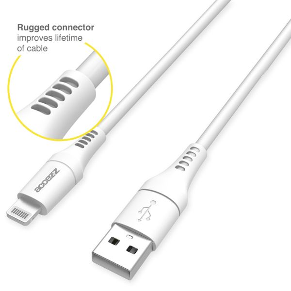 MFI-zertifiziertes Lightning- auf USB-Kabel - 2 m - Weiß