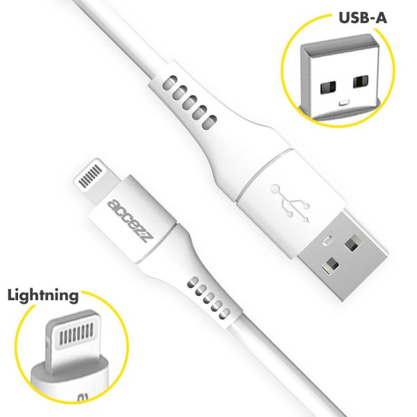 MFI-zertifiziertes Lightning- auf USB-Kabel - 2 m - Weiß