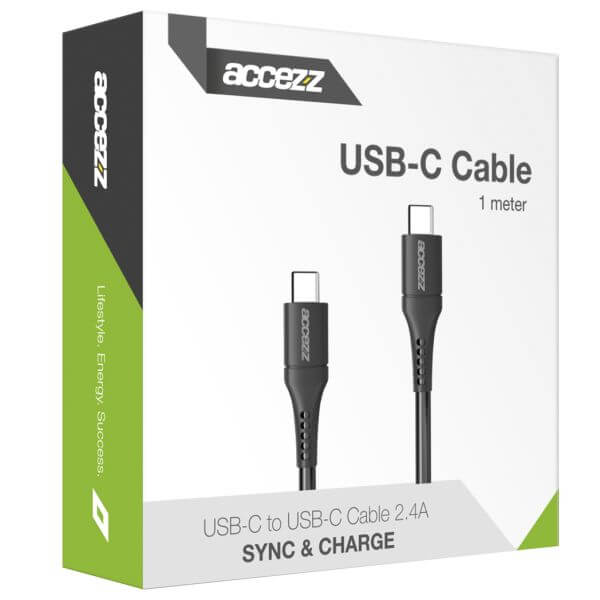 USB-C- auf USB-C-Kabel - 1 m - Schwarz