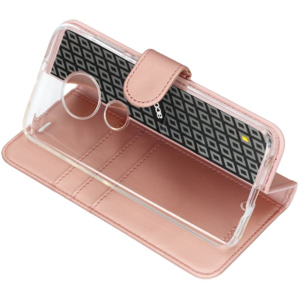 Wallet TPU Klapphülle Roségold für das Motorola Moto G7 / G7 Plus