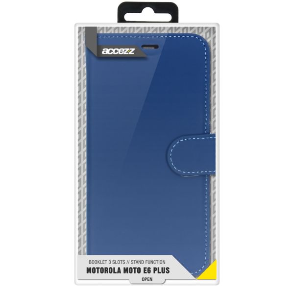 Wallet Softcase Booktype Moto E6 Plus - Donkerblauw - Donkerblauw / Dark Blue