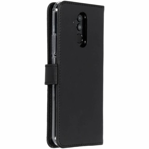 Echtleder Klapphülle Schwarz für das Huawei Mate 20 Lite