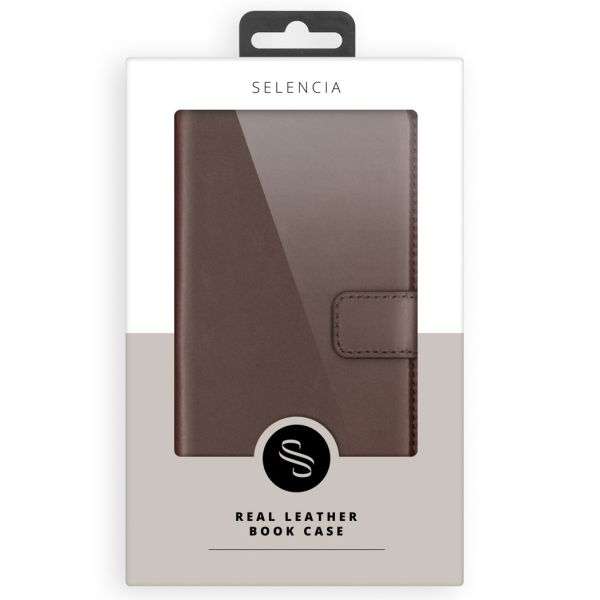 Echt Lederen Booktype Samsung Galaxy Note 10 Lite - Bruin / Brown