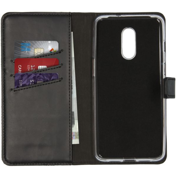 Echt Lederen Booktype OnePlus 7 - Zwart - Zwart / Black