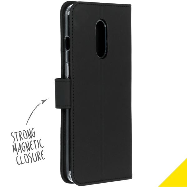 Wallet Softcase Booktype OnePlus 7 - Zwart - Zwart / Black