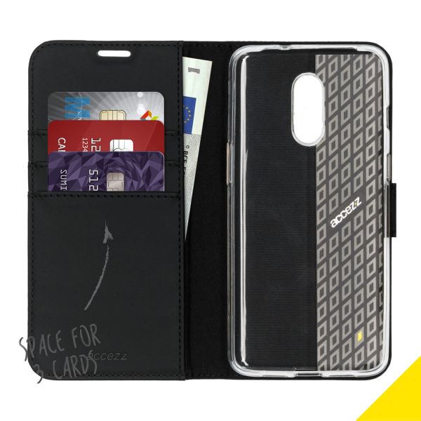 Wallet Softcase Booktype OnePlus 7 - Zwart - Zwart / Black