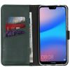 Echtleder Klapphülle Grün für Huawei P20 Lite