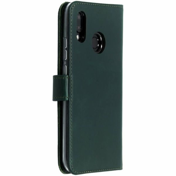Echtleder Klapphülle Grün für Huawei P20 Lite