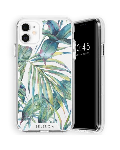Selencia Zarya Fashion Extra Beschermende Backcover iPhone 11 - Green Jungle Leaves