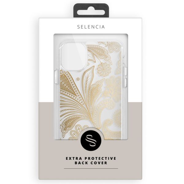 Fashion Extra Beschermende Backcover iPhone 12 (Pro) - Paisley Gold