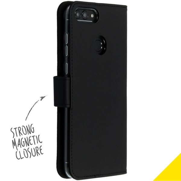 Schwarzes Wallet TPU Klapphülle für das Huawei P Smart