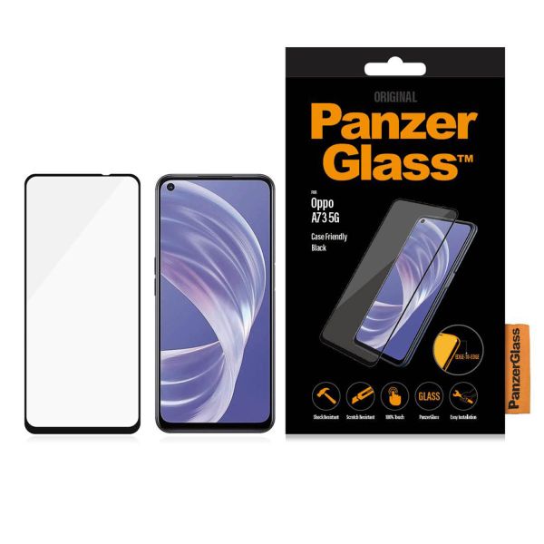 PanzerGlass Case Friendly Screenprotector Oppo A73 (5G) - Zwart