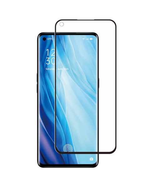 Premium Screen Protector aus gehärtetem Glas für das Oppo Reno4 Pro 5G - Schwarz