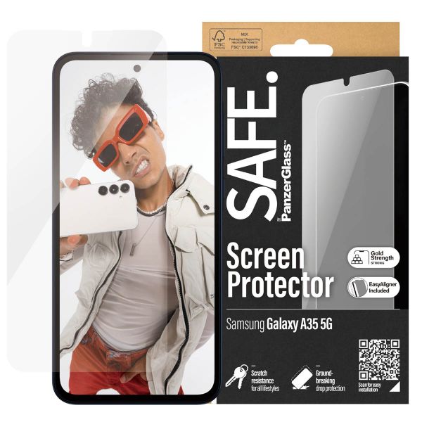 SAFE Ultra-Wide Fit Screenprotector inkl. Applikator für das Samsung Galaxy A35