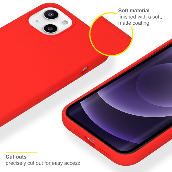 Liquid Silikoncase für das iPhone 13 - Rot
