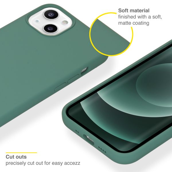 Liquid Silikoncase für das iPhone 13 Mini - Dunkelgrün