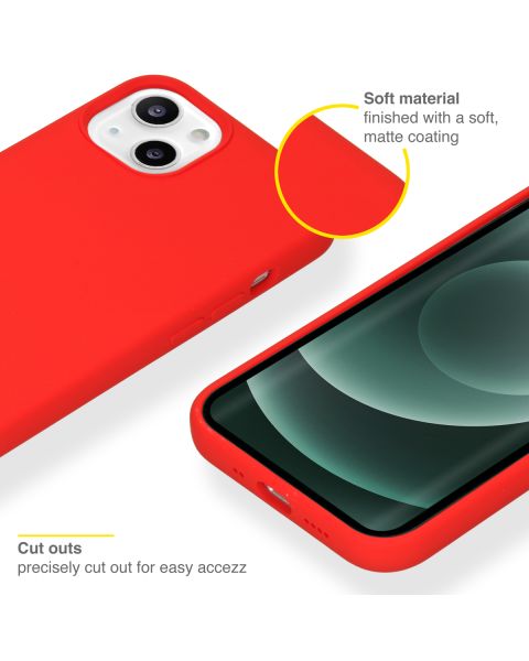 Liquid Silikoncase für das iPhone 13 Mini - Rot