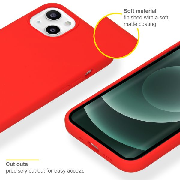 Liquid Silikoncase für das iPhone 13 Mini - Rot